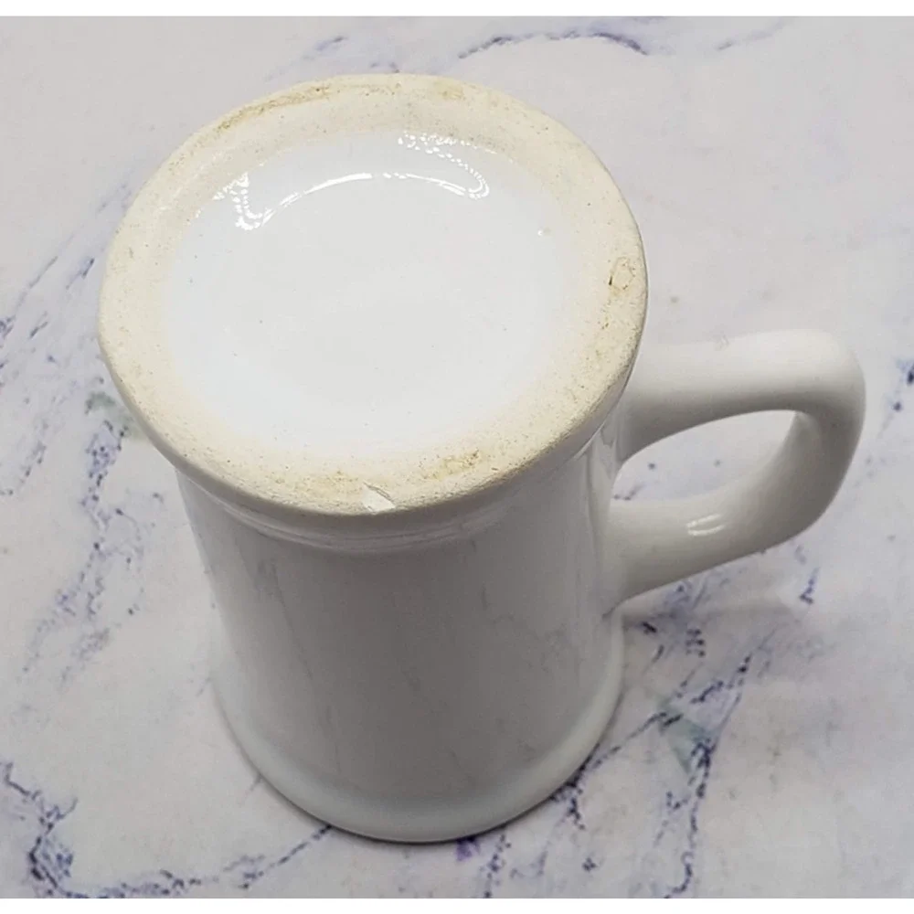 Cozumel Mexico Souvenir Miniature White Ocean Fish Ceramic Toothpick Holder Mug